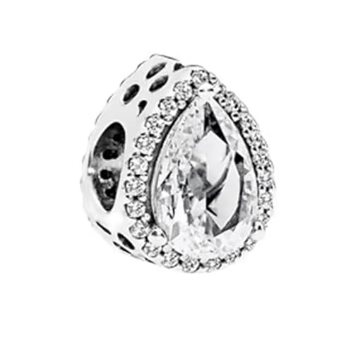 G 257 Charm Zirkonia Tropfenform, 925 Sterlingsilber, kompatibel mit Pandora Armband von JCaleydo