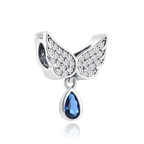G 33 Charm Engel Flügel Zirkonia Blau, 925er Sterlingsilber, Kompatibel mit Pandora Armband G 33 Charm Engel Flügel Zirkonia Blau, 925er Sterlingsilber, Kompatibel mit Pandora Armband von JCaleydo