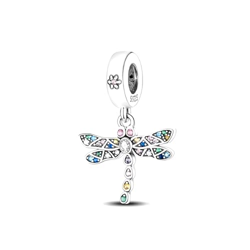 G 62 Charm bunte Libelle, 925er Sterlingsilber, Kompatibel mit Pandora Armband G 62 Charm bunte Libelle, 925er Sterlingsilber, Kompatibel mit Pandora Armband von JCaleydo