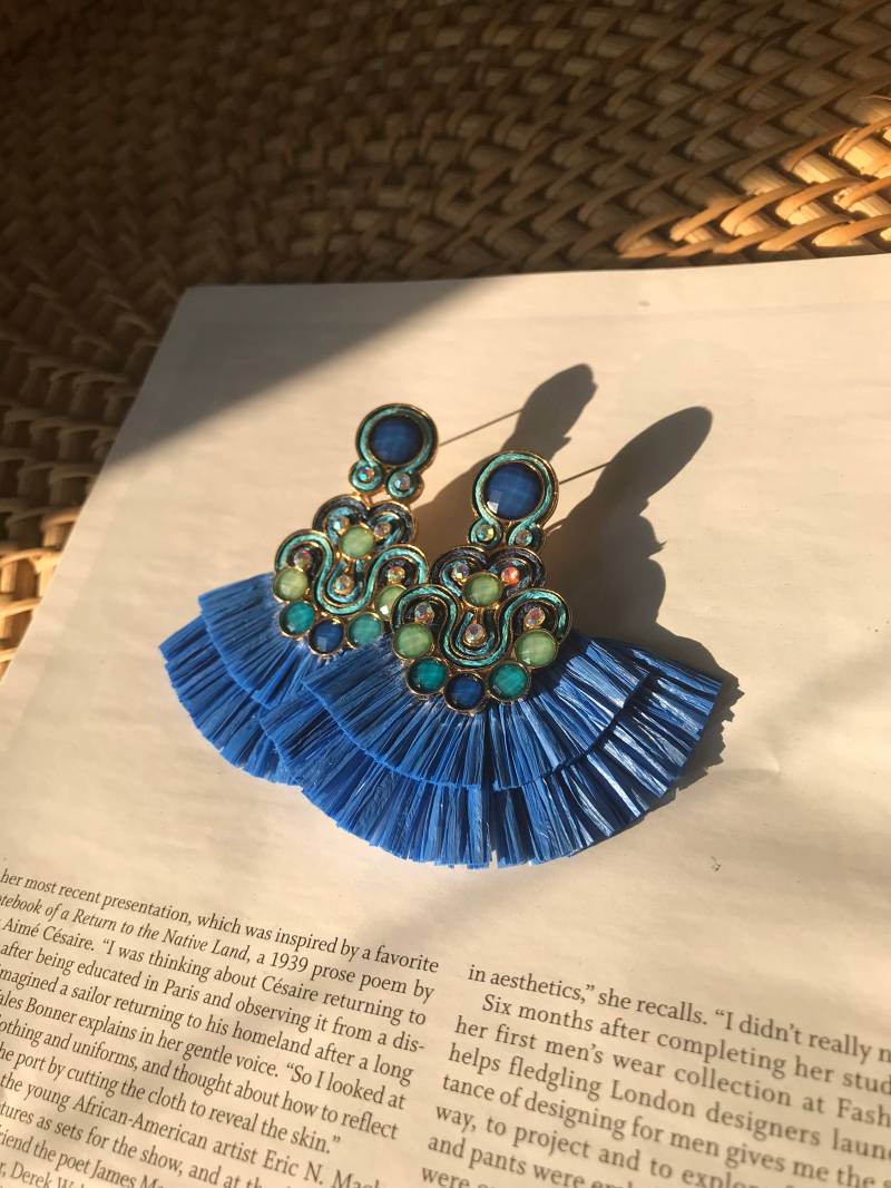 Raffia Stroh Statement Ohrringe Schmuck Tropfen Baumeln Raffia Stroh Statement Ohrringe Schmuck Tropfen Baumeln von JCandiceSwim