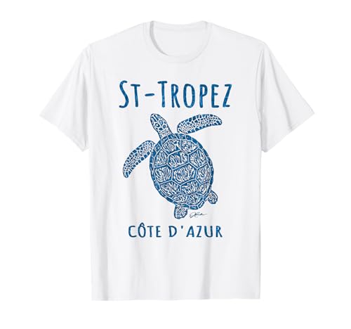 JCombs: Klassisches Weißes T-Shirt mit Kurzarm, Größe S, für Unisex Erwachsene und Kinder, Klassisch geschnitten, Doppelt genähter Saum, Saint Tropez, Côte d'Azur, Frankreich von JCombs