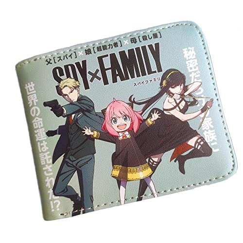 JCvCX Spy × Family Wallet Yor Forger Loid Forger Anya Forger Cosplay Wallet Spy × Familie PU Leder Geldbörse Bargeld Bifold Wallet Kartenhalter Spion × Familie Geldbeutel, Mehrfarbig, Einheitsgröße von JCvCX