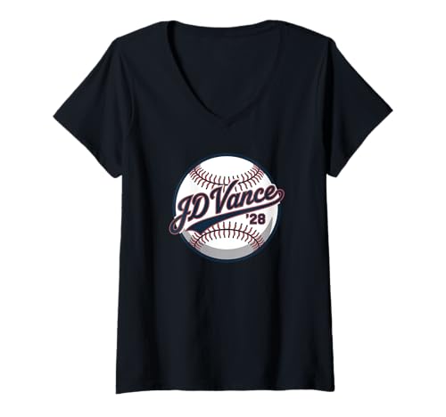 Damen JD Vance 2028: Baseball-Wahl zum republikanischen Präsidenten T-Shirt mit V-Ausschnitt Damen JD Vance 2028: Baseball-Wahl zum republikanischen Präsidenten T-Shirt mit V-Ausschnitt von JD Vance 28 Presidential Election Baseball
