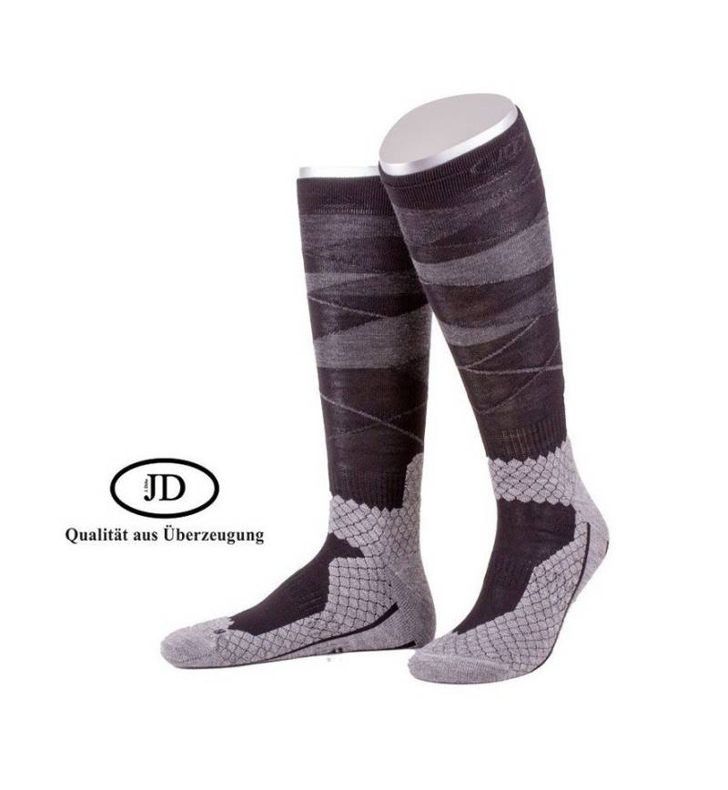 JD Kniestrümpfe All Season ThermoCool Reitstrumpf (Argyle-Muster) anthrazitgrau Herren von JD