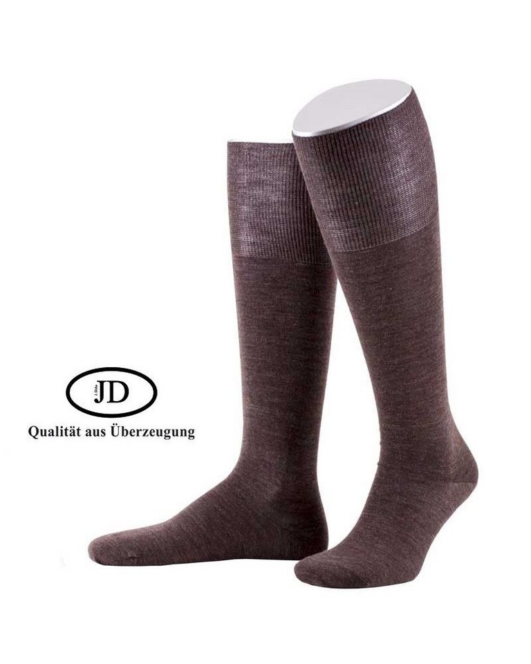 JD Kniestrümpfe Businesstrumpf (Merino-Schurwolle) - braun von JD