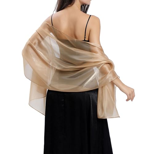 JDCMEI Stola Damen, 200 x 70 cm Chiffon Schal Stola Damen, Soft Chiffontücher Leichter Schultertuch Elegante Halstuch für Abendkleid Multifunktional Chiffon Schal Shawl für Abend Party Täglich Passend von JDCMEI