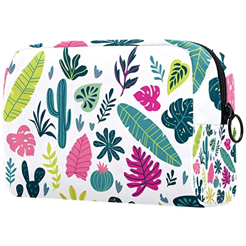 Blätter-Muster Schminkpinsel Beauty Bag Organizer Kosmetiktasche von JDEZ