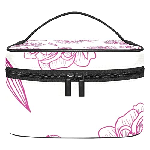 Blume Reisetaschen für Toilettenartikel Kosmetiktasche für Damen Mädchen von JDEZ