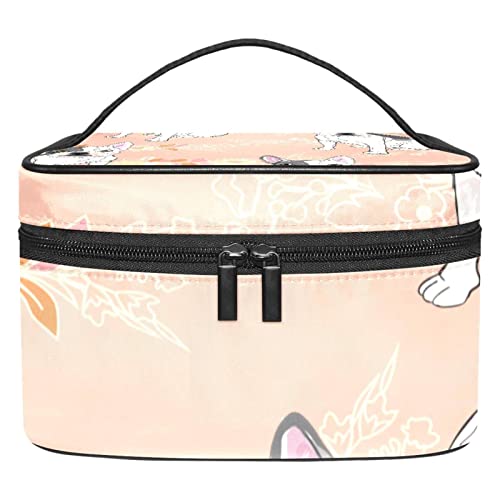 Bulldogge Muster Kosmetische Reisetasche für Damen Make-up-Tasche für die Reise von JDEZ