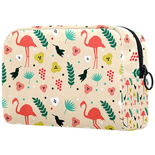 Flamingos Floral Muster Reisetaschen für Toilettenartikel Kosmetiktasche für Frauen Mädchen von JDEZ