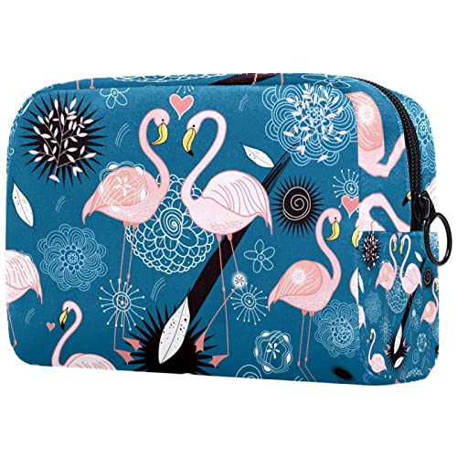 Flamingos Kosmetische Reisetasche für Frauen Kosmetiktasche von JDEZ