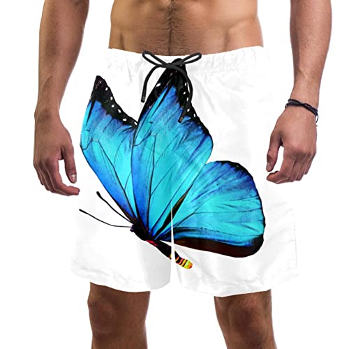 JDEZ Herren Badehose Blauer Schmetterling Schnell trocknende Badeshorts für den Strand JDEZ Herren Badehose Blauer Schmetterling Schnell trocknende Badeshorts für den Strand von JDEZ