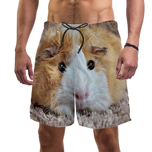 JDEZ Herren Badehose Niedliches Meerschweinchen Schnell trocknende Badeshorts für den Strand von JDEZ