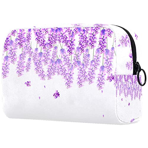 Lavendel Lila Reise-Makeup-Tasche Kosmetiktasche für Frauen und Mädchen von JDEZ