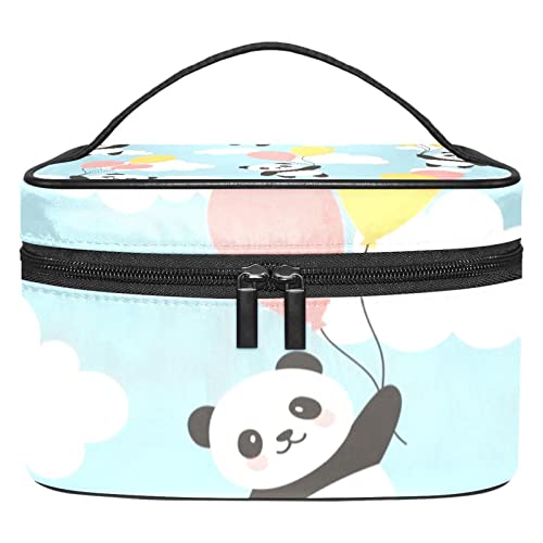 Panda-Tier-Wolken-Muster Kosmetische Reisetasche für Damen Make-up-Tasche für die Reise von JDEZ