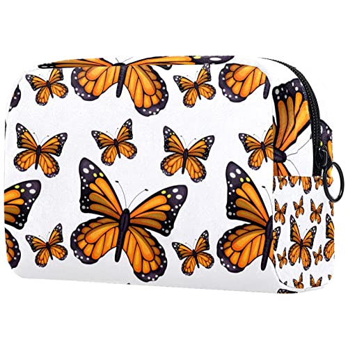 Schmetterlinge Muster Toiletry Travel Organizer Kosmetiktasche für Frauen von JDEZ