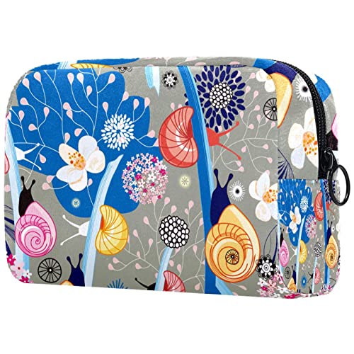 Schnecke Muster Floral Patterns Reisetaschen für Toilettenartikel Kosmetiktasche für Frauen Mädchen von JDEZ