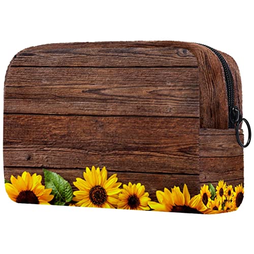 Sonnenblume Reisetaschen für Toilettenartikel Kosmetiktasche für Frauen Mädchen von JDEZ