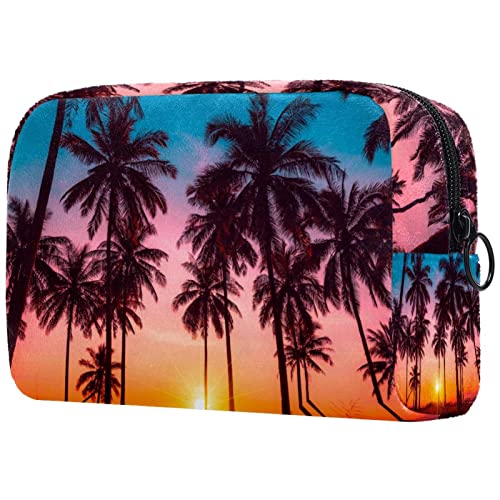 Sonnenuntergang Kosmetiktasche Portable Kosmetiktaschen für Frauen Mädchen von JDEZ