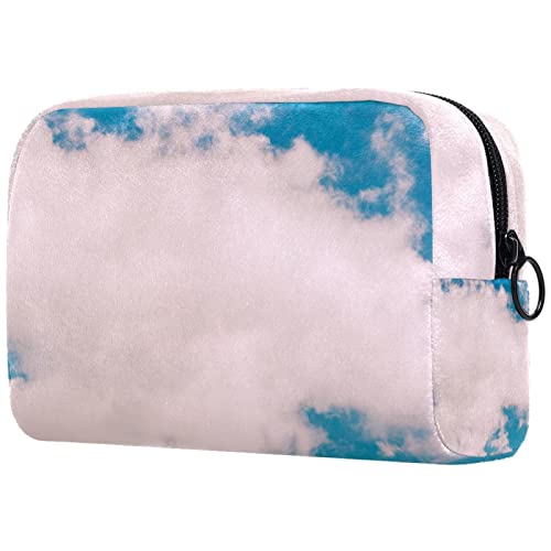 Wolken Blauer Himmel Reise-Makeup-Tasche Kosmetiktasche für Frauen und Mädchen von JDEZ
