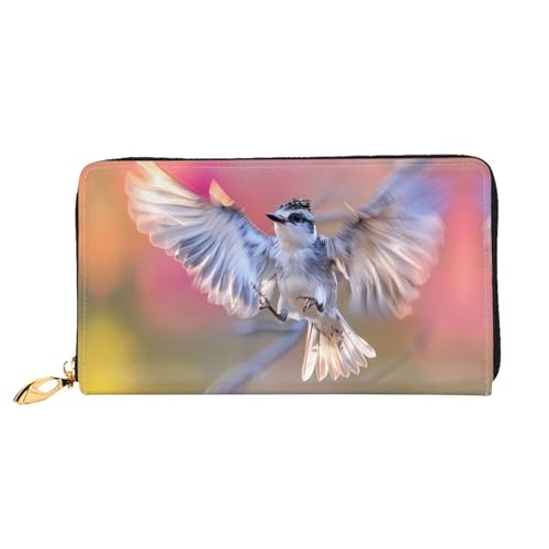 Bird In Flight Pattern Damen Geldbörse Lange Clutch Geldbörse Kreditkartenetui Geldbörse Reise Münzbörse Schwarz Einheitsgröße, Schwarz , Einheitsgröße von JDFHGNU