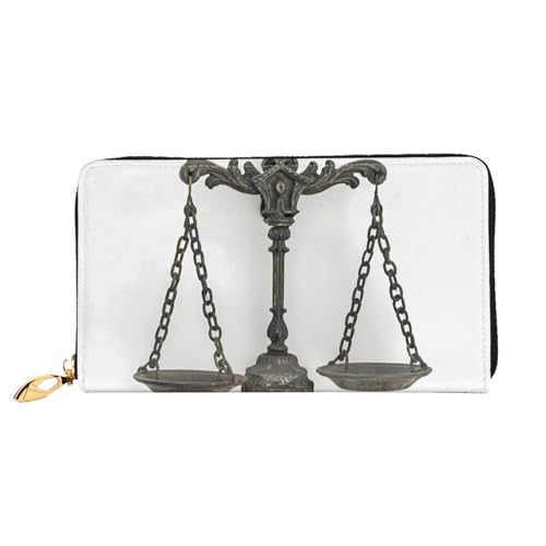 JDFHGNU Ancient Balance Muster Damen Geldbörse Lange Clutch Geldbörse Kreditkartenetui Geldbörse Reise Münzbörse Schwarz Einheitsgröße, Schwarz , Einheitsgröße von JDFHGNU