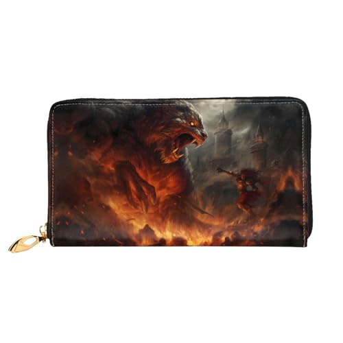 JDFHGNU Battle Monster Muster Damen Geldbörse Lange Clutch Geldbörse Kreditkartenetui Geldbörse Reise Münzbörse Schwarz Einheitsgröße, Schwarz , Einheitsgröße von JDFHGNU
