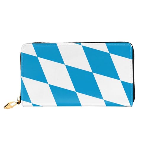 JDFHGNU Bayerische Flagge Muster Damen Geldbörse Lange Clutch Geldbörse Kreditkartenetui Geldbörse Reise Münzbörse Schwarz One Size, Schwarz , Einheitsgröße von JDFHGNU