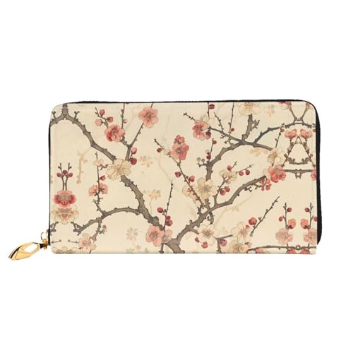 JDFHGNU Begonia Muster Damen Geldbörse Lange Clutch Geldbörse Kreditkartenetui Geldbörse Reise Münzbörse Schwarz One Size, Schwarz , Einheitsgröße von JDFHGNU