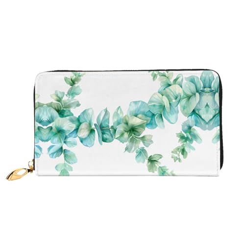 JDFHGNU Berry Leaf Branches Muster Damen Geldbörse Lange Clutch Geldbörse Kreditkartenetui Geldbörse Reise Münzbörse Schwarz Einheitsgröße, Schwarz , Einheitsgröße von JDFHGNU