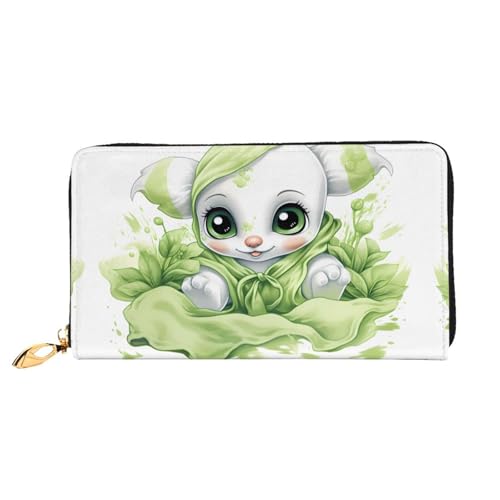 JDFHGNU Big Eyed Elefant Muster Damen Geldbörse Lange Clutch Geldbörse Kreditkartenetui Geldbörse Reise Münzbörse Schwarz Einheitsgröße, Schwarz , Einheitsgröße von JDFHGNU