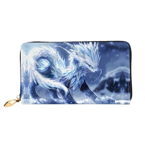 JDFHGNU Blue Dragon Beast Muster Damen Geldbörse Lange Clutch Geldbörse Kreditkartenetui Geldbörse Reise Münzbörse Schwarz One Size, Schwarz , Einheitsgröße von JDFHGNU