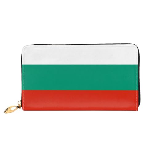 JDFHGNU Bulgarische Flagge Muster Damen Geldbörse Lange Clutch Geldbörse Kreditkartenetui Geldbörse Reise Münzbörse Schwarz Einheitsgröße, Schwarz , Einheitsgröße von JDFHGNU