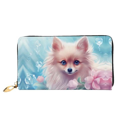 JDFHGNU Cartoon Cute Puppy Pattern Women Wallet Long Clutch Wallet Credit Card Holder Wallet Travel Coin Purse Black One Size, Schwarz , Einheitsgröße von JDFHGNU