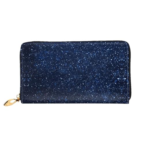 JDFHGNU Cosmic Stars Pattern Damen Geldbörse Lange Clutch Geldbörse Kreditkartenetui Geldbörse Reise Münzbörse Schwarz One Size, Schwarz , Einheitsgröße von JDFHGNU