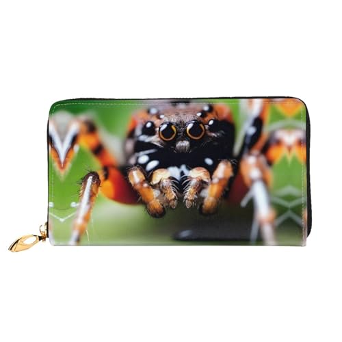 JDFHGNU Cracked Spider Pattern Damen Geldbörse Lange Clutch Geldbörse Kreditkartenetui Geldbörse Reise Münzbörse Schwarz One Size, Schwarz , Einheitsgröße von JDFHGNU