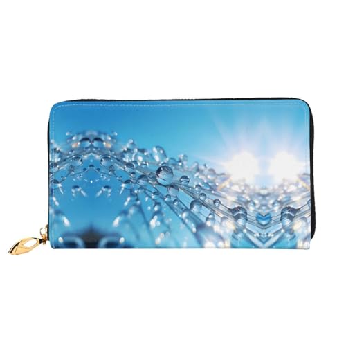 JDFHGNU Crystal Dew Drops Muster Damen Geldbörse Lange Clutch Geldbörse Kreditkartenetui Geldbörse Reise Münzbörse Schwarz Einheitsgröße, Schwarz , Einheitsgröße von JDFHGNU
