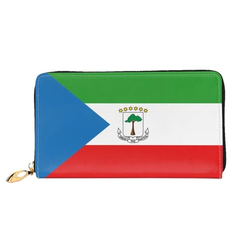JDFHGNU Flagge von Äquatorialguinea Muster Damen Geldbörse Lange Clutch Geldbörse Kreditkartenetui Geldbörse Reise Münzbörse Schwarz Einheitsgröße, Schwarz , Einheitsgröße von JDFHGNU