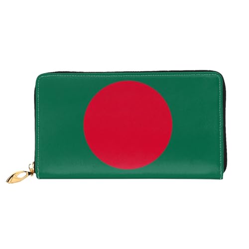 JDFHGNU Flagge von Bangladesch Muster Damen Geldbörse Lange Clutch Geldbörse Kreditkartenetui Geldbörse Reise Münzbörse Schwarz Einheitsgröße, Schwarz , Einheitsgröße von JDFHGNU