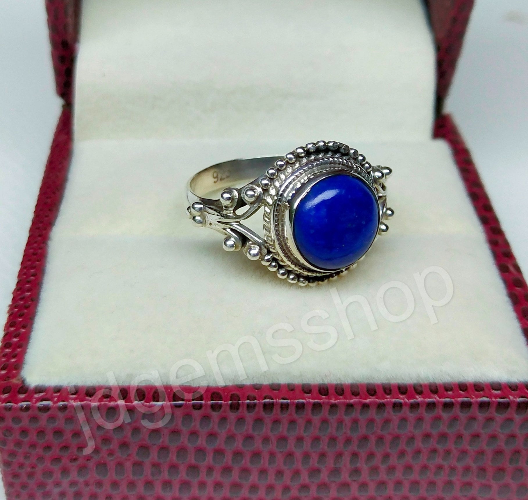 Lapis Lazuli Ring, 925 Sterling Silber Handgemachter Vintage Echte Frauen Schmuck Für Jeden Tagjr64 von JDGEMSShop