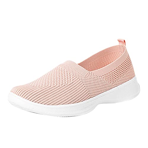 JDGY Damen Turnschuhe,Sommer Mesh Hohle Atmungsaktive Leichte Freizeitschuhe Einzelschuhe Outdoor-Strandsport Laufen rutschfeste Wandersportschuhe Faule Schuhe von JDGY