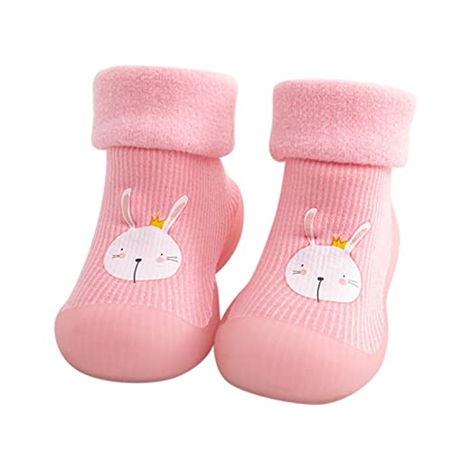 JDGY Sockenschuhe Baby Lauflernschuhe Kinderschuhe Jungen Bodensocken Sockenschuhe Mädchen Kleinkind Schuhe Babyschuhe Weicher Boden Krabbelschuhe Indoor Socken Schuhe, Rosa, 20 EU von JDGY