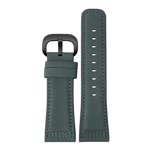 JDIME Echtes Lederband für siebenfreitig Uhrenband Q203 M203 P1 P2 S2 M2 Q2 03 01 02 Braunblau 28mm Cowide Wachgurt(Green-black) von JDIME