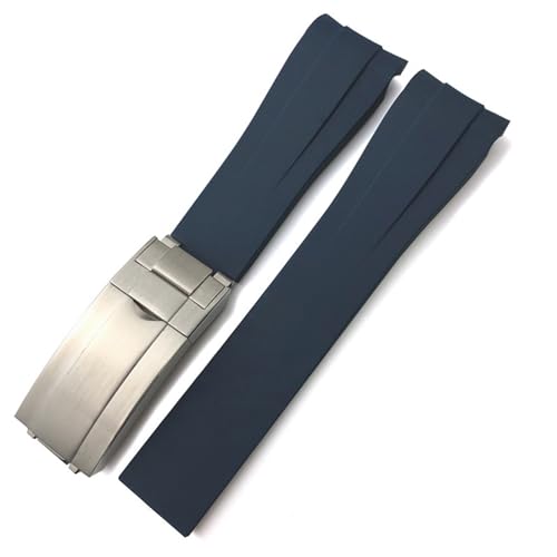 JDIME Gummi-Silikon-Armband 20 mm 21 mm für Rolex Submariner GMT Daytona Explorer grünes Uhrenarmband(Blue) von JDIME