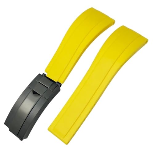 JDIME Naturkautschuk-Uhrenarmband 18 mm 19 mm 20 mm 21 mm für Rolex Submariner Daytona Yatch Master Oyester Datejust Silikon-Uhrenarmband(49) von JDIME