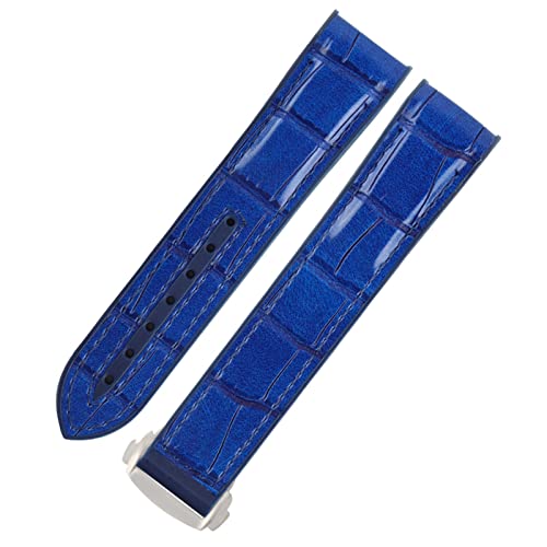 JDIME Nylon-Leder-Gummi-Uhrenarmband passend für Omega Seamaster für Omega mit Faltschließe, Luxus-Armbänder, Uhrenzubehör, Teile 20 mm, 19 mm, 21 mm, 22 mm(7,19mm) von JDIME