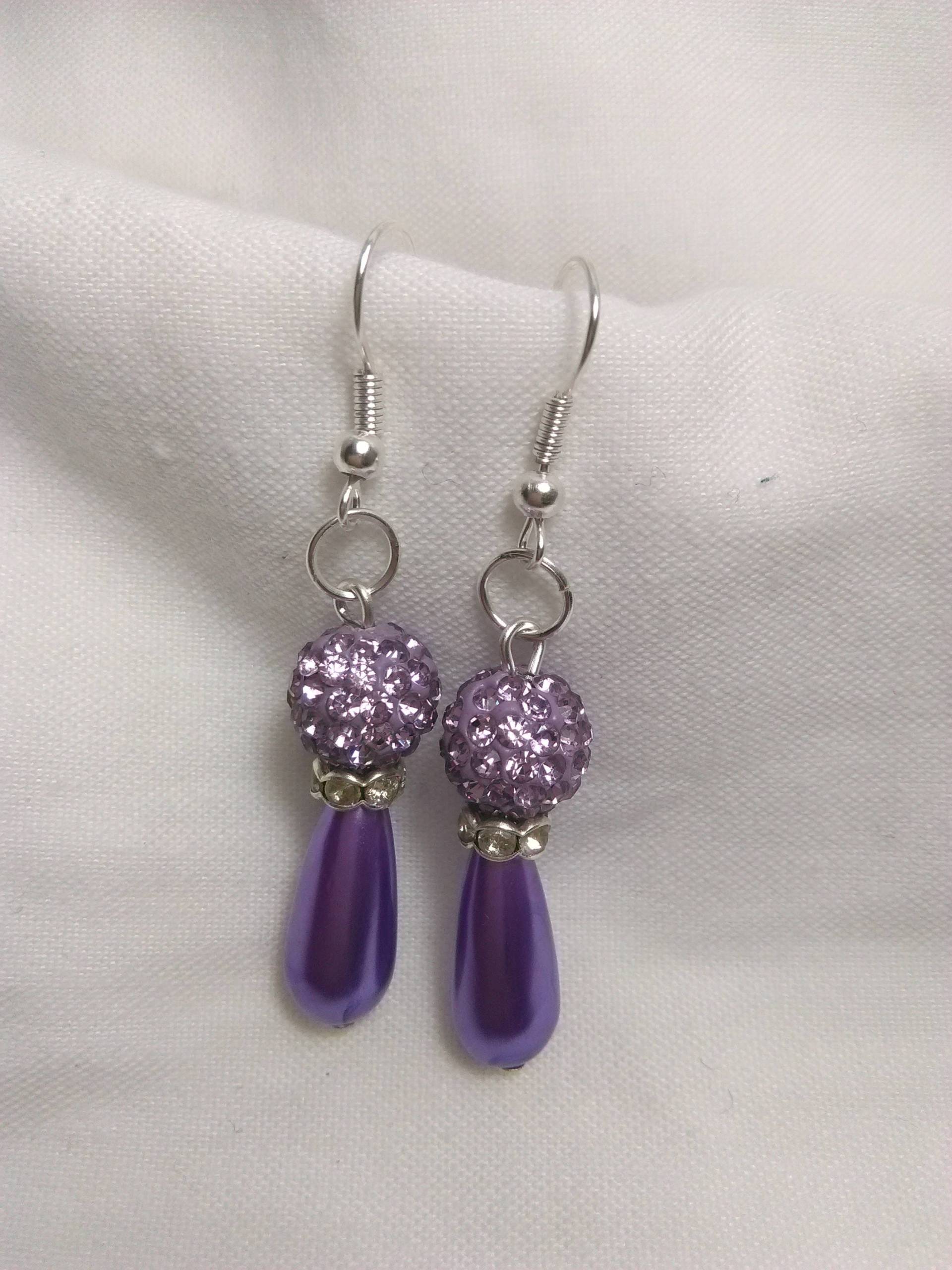 Lavendel Zirkonia Ohrringe Lavendel Zirkonia Ohrringe von JDKCraftStudio