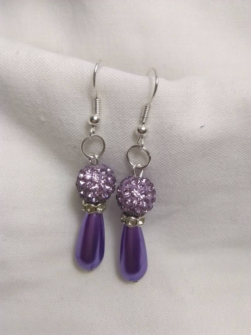Lavendel Zirkonia Ohrringe Lavendel Zirkonia Ohrringe von JDKCraftStudio