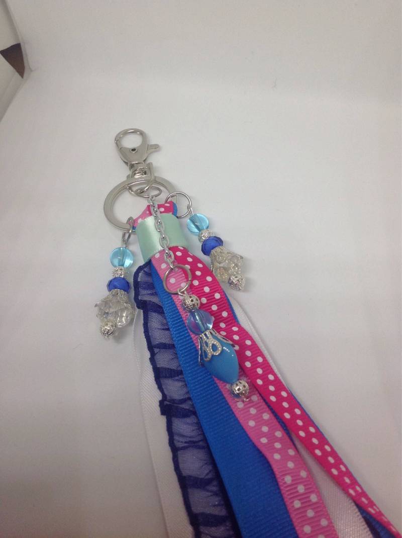 Mehrfarbiger Band-Handtaschen-Reißverschluss-Anhänger von JDKCraftStudio