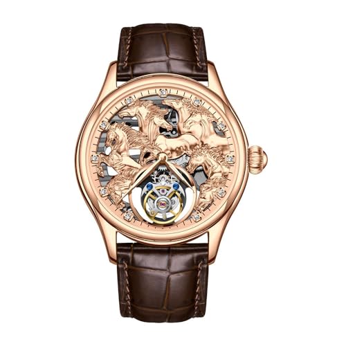 JDLERMY Flying Tourbillon Mechanische Handaufzugsuhr Herren Skelett Diamant Zifferblatt Armbanduhr Saphir Doppelseitig Hohl Uhr Chinesisches Sternzeichen Pferde Muster Bedeutung Erfolg Helle Zukunft JDLERMY Flying Tourbillon Mechanische Handaufzugsuhr Herren Skelett Diamant Zifferblatt Armbanduhr Saphir Doppelseitig Hohl Uhr Chinesisches Sternzeichen Pferde Muster Bedeutung Erfolg Helle Zukunft von JDLERMY